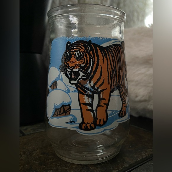 Vintage 90s Welch’s World Wildlife Fund Siberian Tiger Collector Jar #5 - Picture 5 of 8